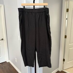 Eileen Fisher Black Tencel Tapered Pants Size XL Minimalist